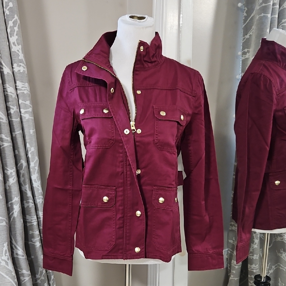 J. Crew Factory Resin-Coated Twill Field Jacket